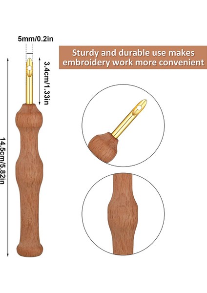 Yumruk Iğne Nakış Seti Ayarlanabilir Halı Ipliği Yumruk Punch Iğne Nakış Ipi Çapraz Dikiş Yeni Başlayanlar (Yurt Dışından) fırsatları