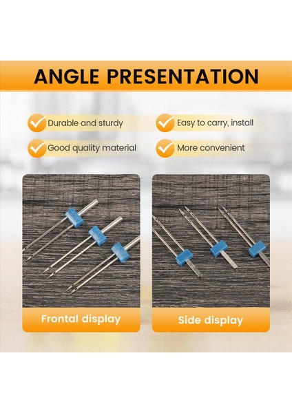 12 Adet Ikiz Iğneler Ev Dikiş Makinesi Için Plastik Kutu ile Çift Ikiz Iğneler 3 Boyut Karışık 2 0/ 90 3 0/ 90 4 0/ 90 (Yurt Dışından) indirimleri
