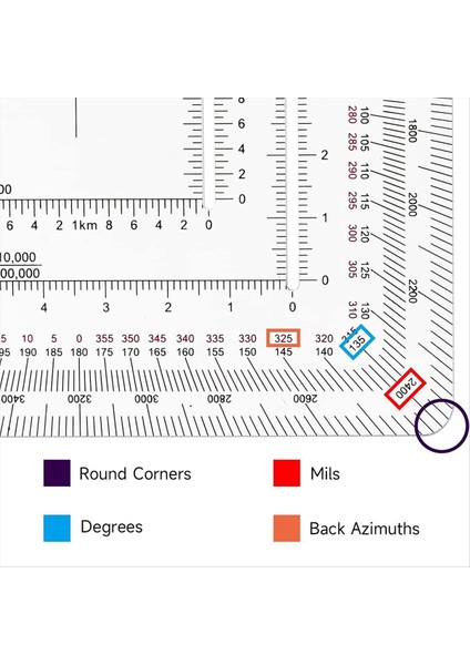 Kara Askeri Koordinat Ölçeği Arazi Navigasyonu Askeri Tarzı Utm/mgrs Koordinat Ölçeği Için (Yurt Dışından) fırsatları