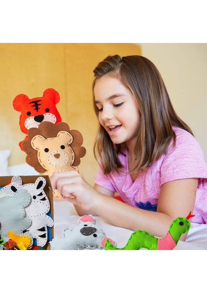 Jungle Hayvan Çocuklar Için Dikiş Kiti Vahşi Hayvanlar Dikiş Paketi Yeni Başlayan Erkek Kızlar Eğlenceli Diy Dikiş Oyuncak Zanaat Si (Yurt Dışından) modelleri