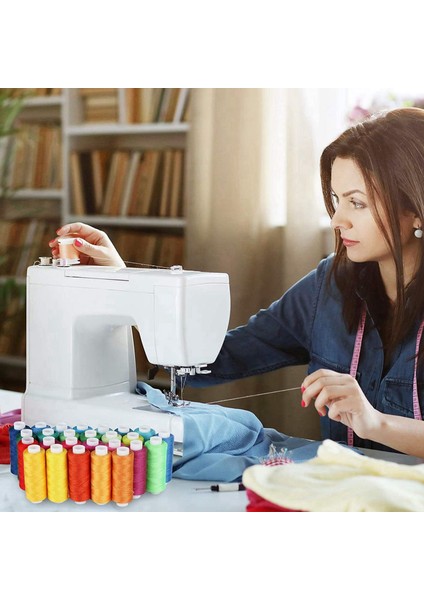 200X Dikiş Iplik Seti 100 Renk 250 Yaşında Her Makara Polyester Iplik Kiti El Veya Makine Dikiş (Yurt Dışından) modelleri