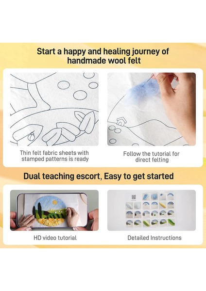 2 Iğne Keçe Kitleri Iğne Keçeli Başlangıç Kiti Yün Keçe Malzemeleri Talimatlar Iğne Keçe Pedleri Keçe Iğneleri W351+W407 (Yurt Dışından) fiyatları