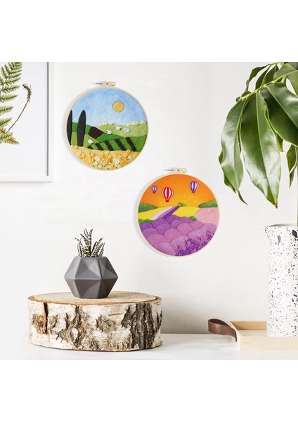 2 Iğne Keçe Kitleri Iğne Keçeli Başlangıç Kiti Yün Keçe Malzemeleri Talimatlar Iğne Keçe Pedleri Keçe Iğneleri W351+W407 (Yurt Dışından) modelleri