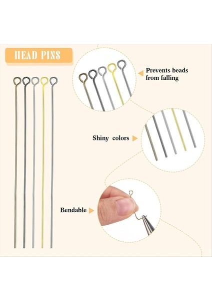 Mücevher Yapımı Için Göz Pimleri 0 6/0 8/1 2 Inç Dıy Küpe Için Karışık Takı Aksesuarları Kolye Boncuk Zanaat (Yurt Dışından) fırsatları