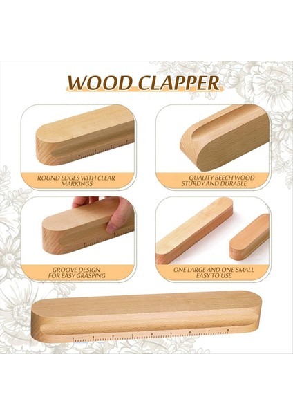 4 Adet Terziler Clapper Dikiş Rulosu ve Presleme Aracı Dikişli Kapit Yoksusu Kayın Ahşap Dikiş Kapitone Aracı Seti (Yurt Dışından) modelleri