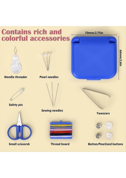 2 Paket Mini Seyahat Dikiş Kiti Taşınabilir Dikiş Kiti Kutusu Dıy Dikiş Malzemeleri Plastik Dikiş Alet Kitleri (Mavi ve Pembe) (Yurt Dışından) modelleri