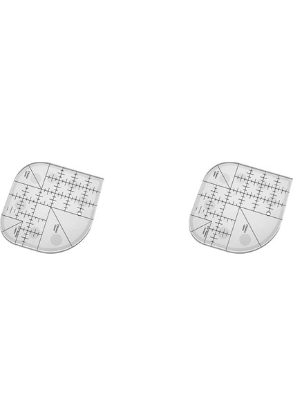 2x Yaratıcı Kavisli Köşe Kesici Yorgan Cetveli Dikiş Patchwork Cetvel Dikiş Şablonu Patchwork Aracı Dıy Dikiş Malzemeleri (Yurt Dışından)