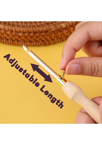 13 Adet Yumruk Iğne Kiti Yumruk Iğne Aleti Ayarlanabilir Yumruk Iğne Nakış Kitleri Ahşap Tutam Dişi Diş Ipi Için Kalem (Yurt Dışından) indirimleri