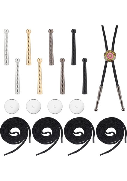 Bolo Kravat Bulguları Denimtie Bolo Tie Değiştirme Son Kapağı Kiti Dıy Bolo Kravat Yapımı (Yurt Dışından)
