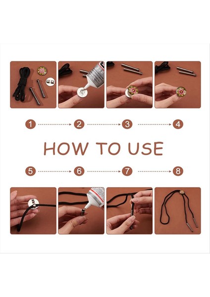 Bolo Kravat Bulguları Denimtie Bolo Tie Değiştirme Son Kapağı Kiti Dıy Bolo Kravat Yapımı (Yurt Dışından) modelleri