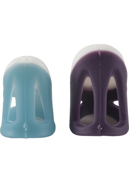 2 Dikiş Yüksük Silikon Pim Iğneleri Yüksük Rahat Kaymaz Parmak Koruyucusu Seti (Yurt Dışından)