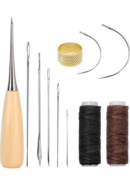 11 Adet Deri Dikiş Alet Kiti Deri Zanaat Dikiş Dikiş Kiti Dıy El Sanatları Tuval Deri Onarım (Yurt Dışından)