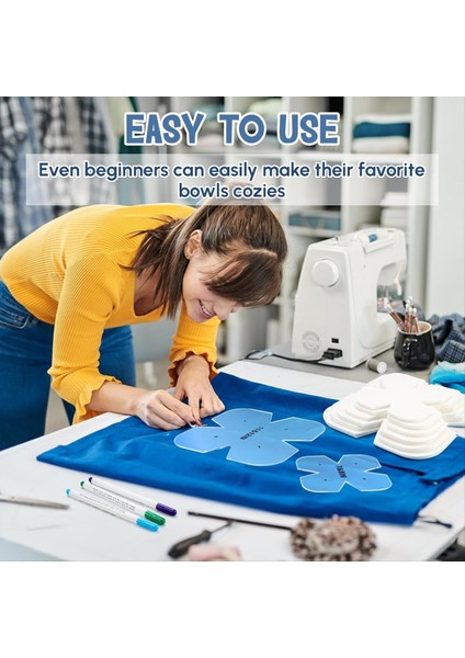 Bowl Rahat Şablon Set Dikiş Desen Şablonları Dikiş Diya Için 4 Suda Çıkar Kalemleri ile (Yurt Dışından) fırsatları