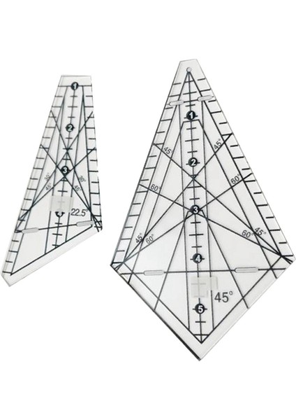 Akrilik Dikiş Patchwork Cetvel Squedge 22 5 °/45 ° Dikiş Şablon Cetveli Patchwork Kapitone Cetvel Dıy Dikiş Şablon Aracı (Yurt Dışından)