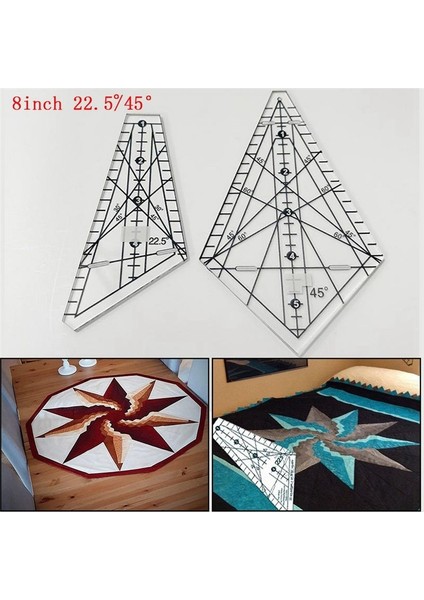Akrilik Dikiş Patchwork Cetvel Squedge 22 5 °/45 ° Dikiş Şablon Cetveli Patchwork Kapitone Cetvel Dıy Dikiş Şablon Aracı (Yurt Dışından) fırsatları