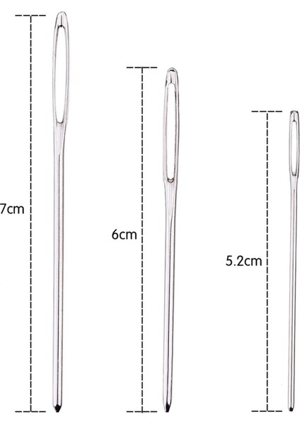 30 Parça Künt Iğneler Paslanmaz Çelik Büyük Göz Iplik Örgü Iğneleri Dikiş Iğneleri 3 Boyut (Yurt Dışından) fırsatları