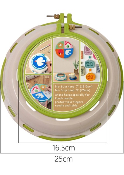 Yuvarlak Nakış Tenceresi Çift Katman Abs Plastik Nakış Çerçevesi Dıy Aksesuarları Nakış Çemberleri Açık Yeşil (Yurt Dışından)