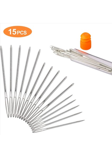 Şeffaf Tüpte 2x Darning Iğnesi Büyük Göz Dikiş Iğnesi Yün Tığ Işi ve Iplik Örgü Için Iğne Iğnesi (Yurt Dışından) fırsatları