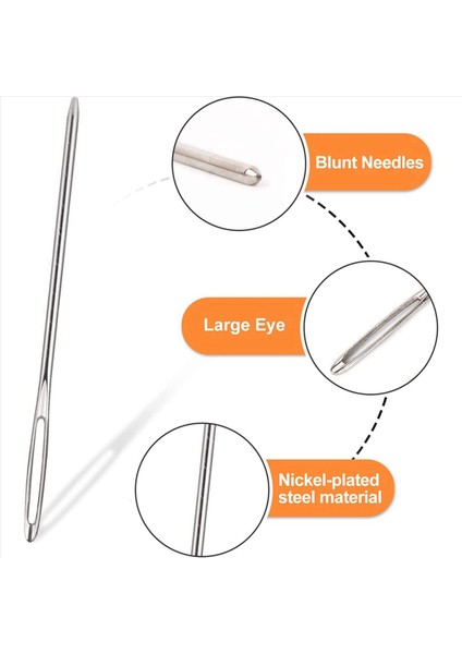 Şeffaf Tüpte 2x Darning Iğnesi Büyük Göz Dikiş Iğnesi Yün Tığ Işi ve Iplik Örgü Için Iğne Iğnesi (Yurt Dışından) indirimleri
