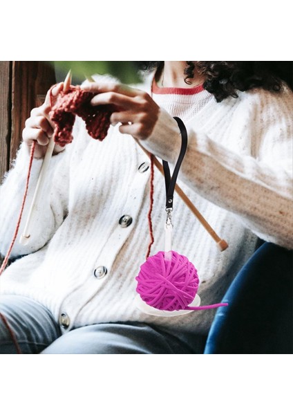 2pcs Deri Bilek Kayışlı Akrilik Bilek Iplik Tutucu Taşınabilir Iplik Top Tutucusu Örgü Malzemeleri Için Organizatör B (Yurt Dışından) fiyatları