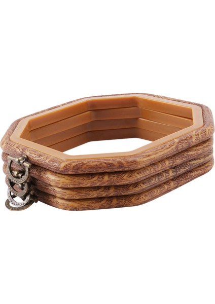 8pcs Sekizgen Nakış Çemberleri Taklit Edilmiş Ahşap Çapraz Dikiş Hoop Set Ekran Çerçevesi Sanat El Sanatları Handy Dikiş ve Asma (Yurt Dışından) modelleri