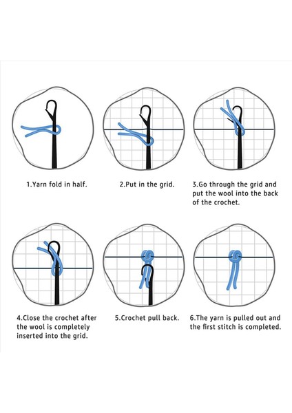 2x Mandal Kanca Halı Kitleri Dıy Tığ Işi Iplik Halıları Yetişkinler Için Renk Öncesi Bastırılmış Desen Tasarımı ile Kanca Kiti (Cat) (Yurt Dışından) modelleri