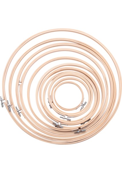 11PCS Diy Nakış Çemberleri Çerçeve Seti Çapraz Dikiş Yuvarlak Döngü El Dikiş Aletleri Bambu Nakış Halkaları Daire 10-40CM (Yurt Dışından)