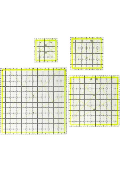4 Adet Kapitone Cetvel Kare Kapitone Hükümdarlar Kumaş Kesme Cetvel Akrilik Yorgan Yöneticileri Kaymaz Halkalarla Işaretlemek (Yurt Dışından) fırsatları