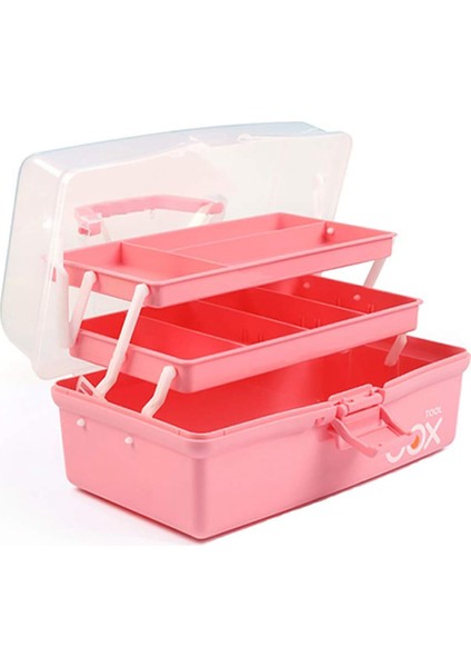 12 Inç Üç Katmanlı Çok Amaçlı Saklama Kutusu Katlama Alet Kutusu/sanat ve El Sanatları Kılıfı/dikiş Malzemeleri Organizatör (Yurt Dışından)