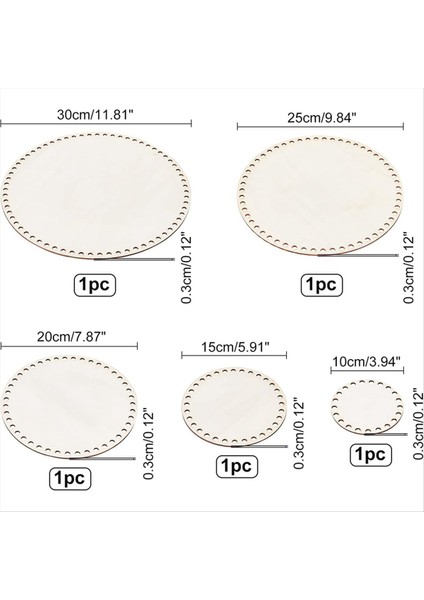 5pcs Ahşap Tığ Işi Sepet Tabanı 10/15/20/25/30CM Boş Çapraz Dikiş Elle Büyüyen Ahşap Yuvarlak Kalp Yıldız Sepeti Dip (Yurt Dışından) modelleri