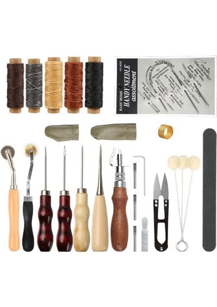 Deri Dikiş Aletleri Diy Deri Zanaat Aletleri El Dikiş Alet Seti ile Sarkma ile Set (Yurt Dışından)