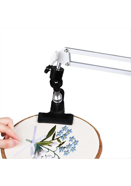 El Işi Için Ayarlanabilir Nakış Çember Tutucu 360 ° Dönebilir 3&#39 Ü 1 Arada Çember/tablet/telefon Tutucu Masaüstü Standı Beyaz (Yurt Dışından) indirimleri