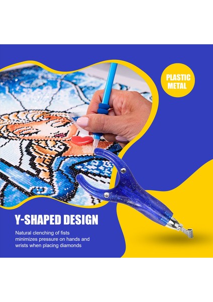 Ergonomik Elmas Sanat Boya Kalemi 3 Metal Uçlu Elmas Sanat Aksesuarları Yetişkinler Için 5d Elmas Matkap Kalem Kiti Mavi (Yurt Dışından) indirimleri