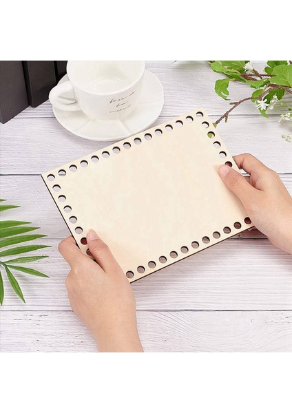 4pcs 7 8x5 9 Inç Doğal Ahşap Sepet Tabanı Dikdörtgen Boş Tığ Işi Sepet Ahşap Taban Dıy Sepet Dokuma Malzemeleri (Yurt Dışından) fiyatları