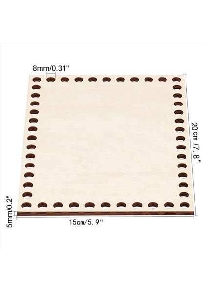 4pcs 7 8x5 9 Inç Doğal Ahşap Sepet Tabanı Dikdörtgen Boş Tığ Işi Sepet Ahşap Taban Dıy Sepet Dokuma Malzemeleri (Yurt Dışından) fırsatları