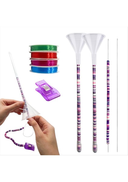 2pcs Boncuk Huni-Kil Boncuklar Bilezik Yapma Kiti Kil Boncuk Spinner Boncuk Iğneleri Bilezik Yapma Kiti Yerini (Yurt Dışından) fiyatları