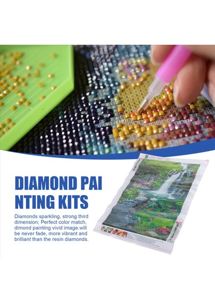 5d Elmas Boyama Şelale Manzarası Balık Çapraz Dikiş Diy Elmas Nakış Peyzajı Tam Rhinestones Ev Dekor (Yurt Dışından) indirimleri