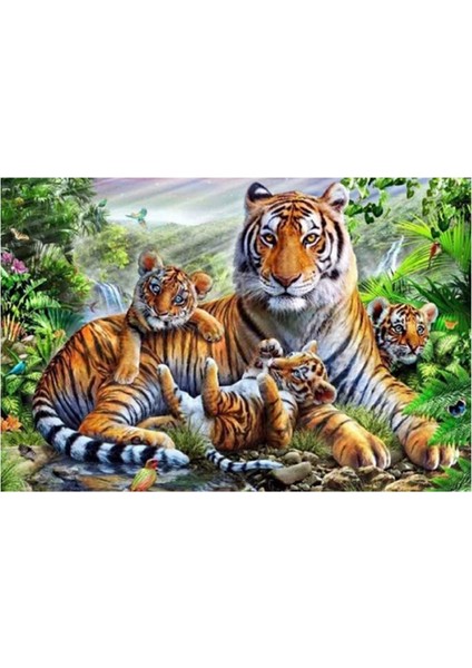 Elmas Boyama Kiti Diy Kristalleri Elmas Rhinestone Boyama Yapıştırılmış Boya Sayı Kitleri Çapraz Dikiş Nakış Kaplanı (Yurt Dışından)