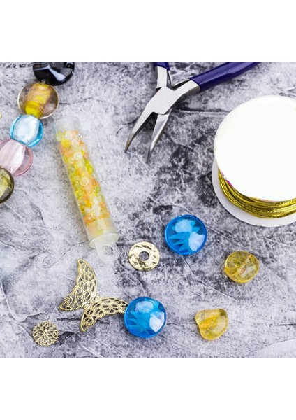 7 Pcs Takı Beading Tel 1 Pcs 1mm Açık Boncuk Kablosu Kristal Elastik Dize ve 6 Pcs 0 5mm Beading Teli (24 Gösterge) (Yurt Dışından) modelleri