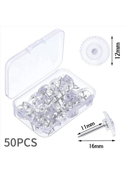 100 Adet Temiz Itme Iğneleri Küçük Plastik Başparmak Çelik Çelik Nokta ve Berrak Plastik Kafa Pushpins Tahtası (Yurt Dışından) fiyatları