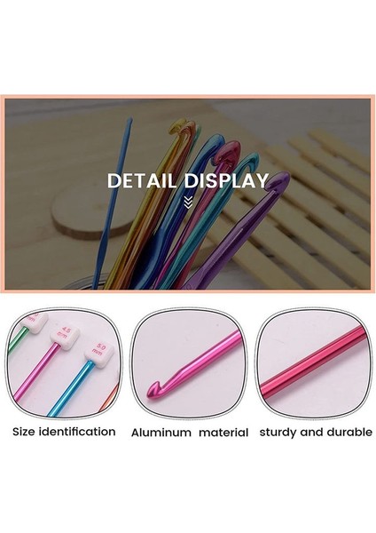 Tunus Tığ Işi Kancalar 2-8 mm Alüminyum Afgan Tığ Kancaları 3 5-12 mm Plastik Kablo Dokuma Örgü Örgü Iğne Seti (Yurt Dışından) fiyatları