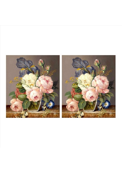 2x Dıy Boyama Kitleri Yetişkinler Için Matkap 5d Elmas Sanat Kitleri Elmaslar Emniyet Zanaat Ev Duvar Dekor Çiçekleri (Yurt Dışından)