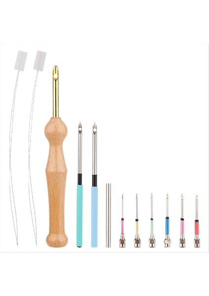 Yumruk Iğne Kiti Nakış Punch Ayarlanabilir Iğne Kiti Yumruk Iğne Kiti Nakış Ipi Dikiş Yeni Başlayanlar Için (Yurt Dışından)
