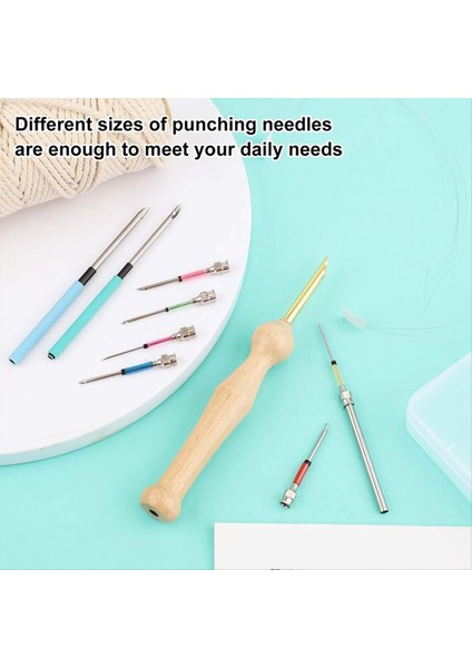 Yumruk Iğne Kiti Nakış Punch Ayarlanabilir Iğne Kiti Yumruk Iğne Kiti Nakış Ipi Dikiş Yeni Başlayanlar Için (Yurt Dışından) modelleri