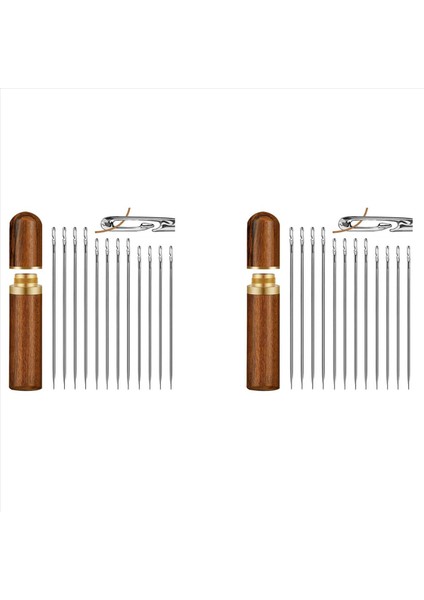 24X Kendinden Süren Iğneler El Dikiş Için Dikiş Iğneleri Yaşlı Kolay Yan Diş Dişli Dikiş Pimleri B (Yurt Dışından)