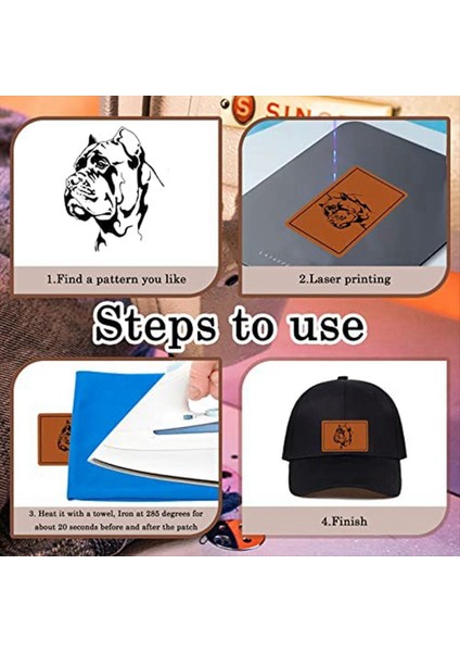 100 Adet Şapka Için Boş Yamalar Deri Şapka Yamaları Özel Kumaş Onarım Için Yapışkan Özel Yamalar ile (Yurt Dışından) fırsatları