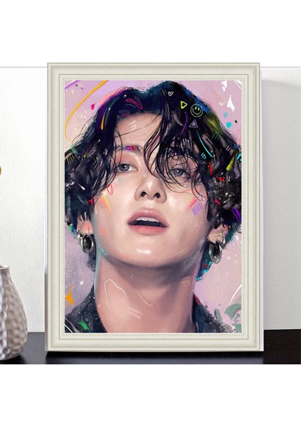 2set Diy Elmas Boyama Bangtan Erkek Sanat Portre Rhinestone Tam Yuvarlak Duvar Resim 30X40 cm V &amp Jung Kook (Yurt Dışından) indirimleri