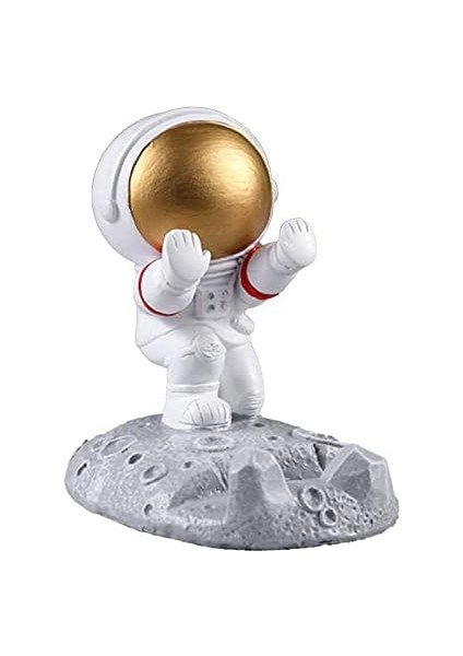 Astronot Telefon Tutucu Astronot Şekil Uzay Adamı Heykeli Masaüstü Telefon Braketi Masaüstü Süs Ev Ofis modelleri