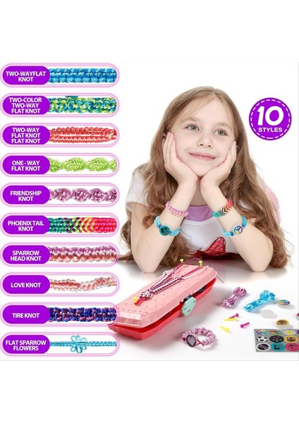 Dıy Dostluk Bilezik Dize Yapımı Kiti Oyuncaklar Için Kızlar Bilezikler El Sanatları Takı Tezgah Maker Oyuncakları Boncuklar (Yurt Dışından) modelleri