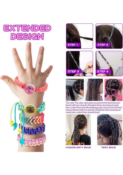 Dıy Dostluk Bilezik Dize Yapımı Kiti Oyuncaklar Için Kızlar Bilezikler El Sanatları Takı Tezgah Maker Oyuncakları Boncuklar (Yurt Dışından) fırsatları